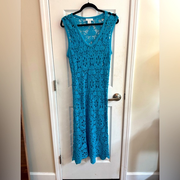 House of Harlow 1960 Dresses & Skirts - HOUSE OF HARLOW 1960 Blue Crochet Maxi Dress/Cover Up Size Medium